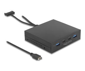DeLock Panneau avant, 3,5', USB 3.1, 2x Typ-A, 2x Typ-C