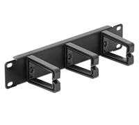 Delock - Panneau d'agencement de câbles - 25.4 cm - noir de jais, RAL 9005 - 1U - 10