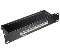 Delock Panneau de Brassage 10″ 8 Ports Cat.6A 1 HE Noir