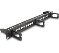 DELOCK Panneau de brassage 19" Keystone 16 ports avec 3 étriers 1U sch