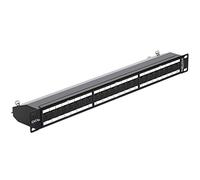 Delock Panneau de brassage 24 ports Cat.6A Noir 19''