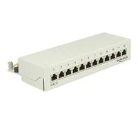 Delock Panneau de Brassage de Bureau 12 Ports Cat.6 Gris