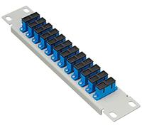 Delock Panneau de Brassage Fibre Optique 10" 12 Ports SC Duplex Bleu 1 HE Gris