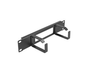 DeLOCK Panneau de Cheminement de Câbles 10" 1U Noir Métal avec Ouverture et Crochets pour Armoire Réseau - 77.5mm x 25.4cm x 44mm