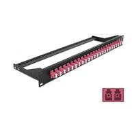 DeLock Panneau de brassage à fibre optique 19″ 24 ports LC Duplex Violet