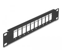 DeLOCK Panneau de distribution Keystone 10¿, 10 ports, noir