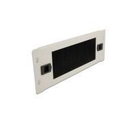 DeLOCK Panneau de Gestion de Câbles 10" 2U Métal Gris/Noir, Installation sans Outil, avec Brosses Anti-Poussière, Profondeur 25.4cm, Largeur 88.5mm, Hauteur 10mm