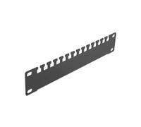DeLOCK Panneau de Gestion de Câbles 1U 10" Métal Noir, Profondeur 25.4cm, Compatible Armoire Réseau, Fixation Serre-câbles/Scratch