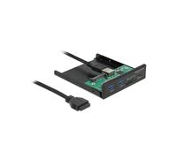 DeLOCK Panneau Frontal 3.5" USB 5Gbps - 2x USB 3.2 Gen 1 Type-A, 1x USB 3.2 Gen 1 Type-C, Lecteur SD/Micro SD - Connectique interne USB 3.0 et SATA