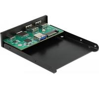 DELOCK Panneau frontal de 3,5" USB 3.2 GEN 1 1 x USB TYPE-C™ + 2 x USB Type-A + SD Y RANURA MICRO SD