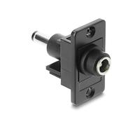 Delock Panneau Mount DC 5,5 x 2,1 mm femelle vers fiche DC 5,5 x 2,5 mm Noir