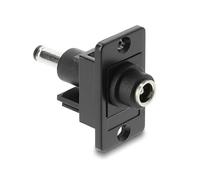 Delock Panneau Mount DC 5,5 x 2,5 mm femelle vers fiche DC 5,5 x 2,1 mm Noir