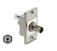 Delock Panneau Mount ST Simplex femelle vers prise ST Simplex argenté/blanc