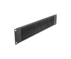DeLOCK Panneau Passe-Câbles à Brosses 2U 19" Noir Métal/Nylon 48.3cm x 88.5mm x 10mm pour Rack 19" Ref. 66482