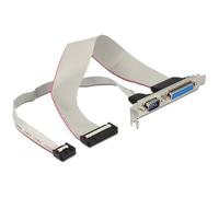 Delock - Panneau série/parallèle - DB-9, DB-25 pour IDC 25 broches, IDC 9 broches (F) - 30 cm