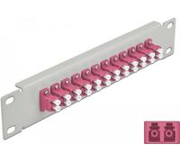 Delock - Patch Panel - LC Duplex MM X 12 - Grau - 1U - 25,4 cm (10") (66790)