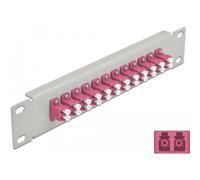 Delock - Patch Panel - LC Duplex MM X 12 - Grau - 1U - 25,4 cm (10") (66790)