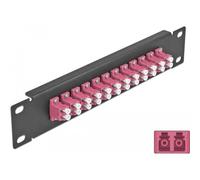 Delock - Patch Panel - LC Duplex MM X 12 - Schwarz - 1U - 25,4 cm (10") (66769)