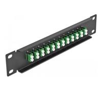 Delock - Patch Panel - LC Duplex SM X 12 - Schwarz - 1U - 25,4 cm (10") (66766)