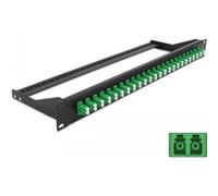 Delock - Patch Panel - Rack montierbar - LC Duplex SM X 24 - Schwarz, grün - 1U - 48,3 cm (19") (43387)