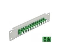 Delock - Patch Panel - Rack montierbar - LC SM X 12 - Grau, grün - 1U - 25,4 cm (10``) (66787)