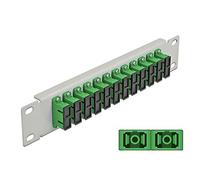Delock - Patch Panel - Rack montierbar - SC Duplex SM X 12 - Grau, grün - 1U - 25,4 cm (10``) (66792)