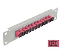 Delock - Patch Panel - Rack montierbar - SC MM X 12 - Grau, violett - 1U - 25,4 cm (10``) (66785)