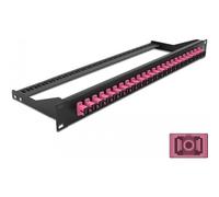 Delock - Patch Panel - Rack montierbar - SC MM X 24 - Schwarz, violett - 1U - 48.3 cm (19")