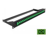 Delock - Patch Panel - Rack montierbar - SC SM X 24 - Schwarz, grün - 1U - 48,3 cm (19") (43381)