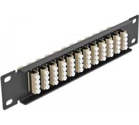 Delock - Patch Panel - Schrankmontage - LC MM X 48 - Schwarz, beige - 1U - 25,4 cm (10") (66778)