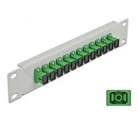 Delock - Patch Panel - Schrankmontage - SC SM X 12 - Grau, grün - 1U - 25,4 cm (10``) (66782)