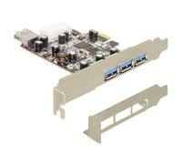 DELOCK PCI Expr Card 3x USB3.0 ext + 1x USB3.0 int +LowProfi
