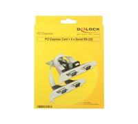DELOCK PCI Expr Card 4x D-Sub9 (2 de chaque sur la plaque de slot)