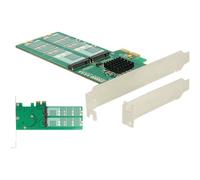 Delock PCI Express Card > 4 x internal M.2 Key B - Low Profile Form Factor - Contrôleur de stockage - M.2 Card - profil bas - PCIe 2.0 x2