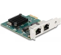 DeLOCK PCI Express x1 Karte zu 2 x RJ45 Gigabit LAN BCM - PCIe - RJ-45 - PCIe 2.0 - Grau - PC - Aktivität - Link (88205)