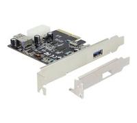 PCI Express x4 Card > 1 x external + 1 x internal SuperSpeed USB 10 Gbps (USB 3.1, Gen 2) - Adaptateur USB - PCIe 3.0 x4 profil bas - USB 3.1 x 1 +