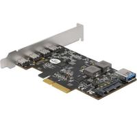 Delock PCI Express x4 Karte zu 4x USB Type-C ext. + 1x USB Type-A int. SuperSpeed USB 10 Gbps - Low Profile