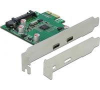 Delock PCIe x1 Card (2x USB Type-C USB3.2 Gen1) inklusive Low-Profile Slotblech
