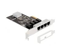 DeLOCK PCIe x4 vers 4 x RJ45 Gbit, Carte réseau