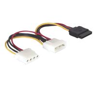 DELOCK power cable SATA 15Pin -> 2x Molex 4Pin Bu/St/Bu