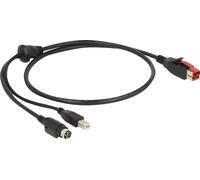 DELOCK PoweredUSB Cable 24v St > USB-B St + Hosiden 3Pin 1.0m