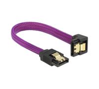 Delock Premium - Câble SATA - Serial ATA 150/300/600 - SATA (M) pour SATA (M) - 10 cm - verrouillé, connecteur à 90 ° - violet