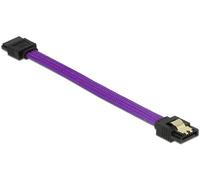 Delock Premium - Câble SATA - Serial ATA 150/300/600 - SATA (M) pour SATA (M) - 10 cm - verrouillé - violet