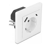 Delock Prise encastrée avec 2 ports de charge USB 3,4 A, 1 x USB type A, PC : accessoires, Blanc