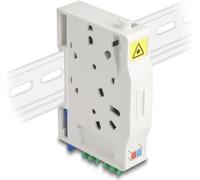 Delock Prise FO pour rail DIN avec support d'épissure et 2 x coupleurs LC Duplex (85936)