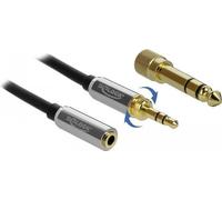 DeLOCK Prise jack. 3,5mm St>Bu 6,35 1m 3Pin>Adaptateur à vis - DeLOCK 85780 - (Accessoires PC / Câbles / Adaptateurs)
