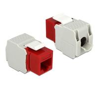 Delock - Prise modulaire - CAT 6 - UTP - RJ-45 - rouge