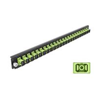 DeLOCK - Rack-Montageblech für Glasfaser-Spleißbox - Vorderseite - SC MM X 24 - hellgrün - 1U - 48,3 cm (19``) (43356)