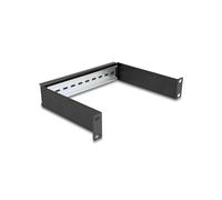 DeLOCK Rail DIN 10" 1U Métal Noir (180x254x45mm) pour Montage Alimentation et Modules d'Interface - Réf. 66897, Kit de Montage Inclus