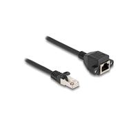 DeLOCK Rallonge 5m RJ50 Mâle vers S/FTP Femelle, Blindage Connecteur, AWG26, Nylon/PVC, Noir - Référence 80196